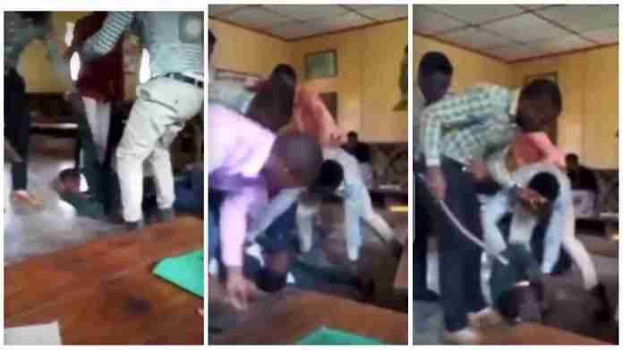How strong male teachers teamed up to beat the hell out of a ‘stubborn ‘ student, sad video drops
