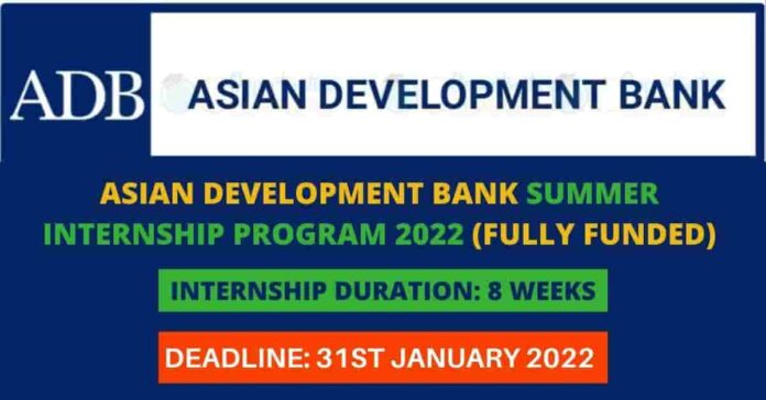 ADB Summer Internship Program 2022