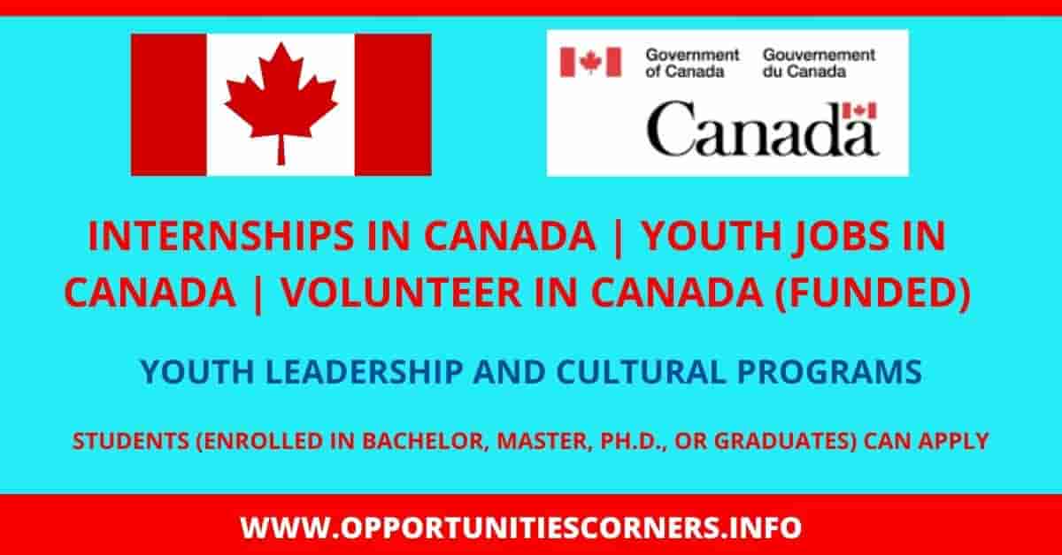 Internships in Canada Youth Jobs in Canada Volunteer in Canada