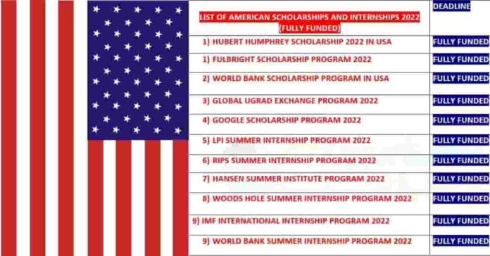 LIST-OF-FULLY-FUNDED-AMERICAN-SCHOLARSHIPS-2022