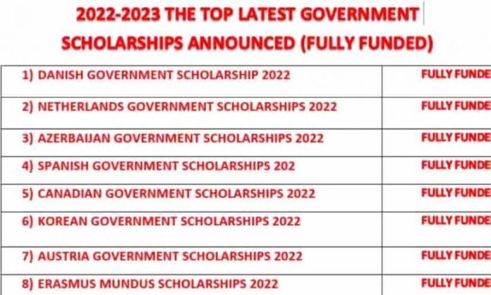 Top Government Scholarships 2022