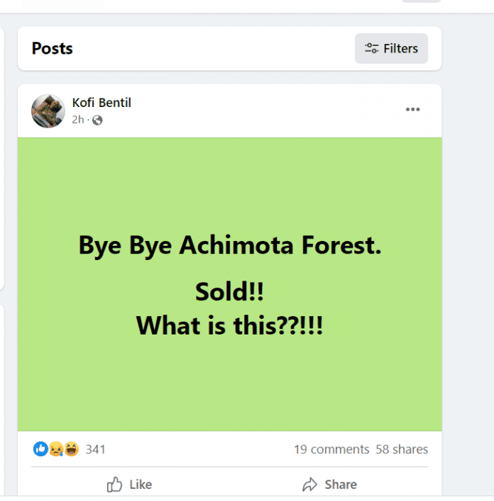” Bye Bye Achimota Forest. Sold! What is this??!”