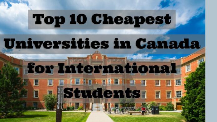 TOP 5 LOWEST COST UNIVERSITIES IN CANADA FOR INTERNATIONAL STUDENTS