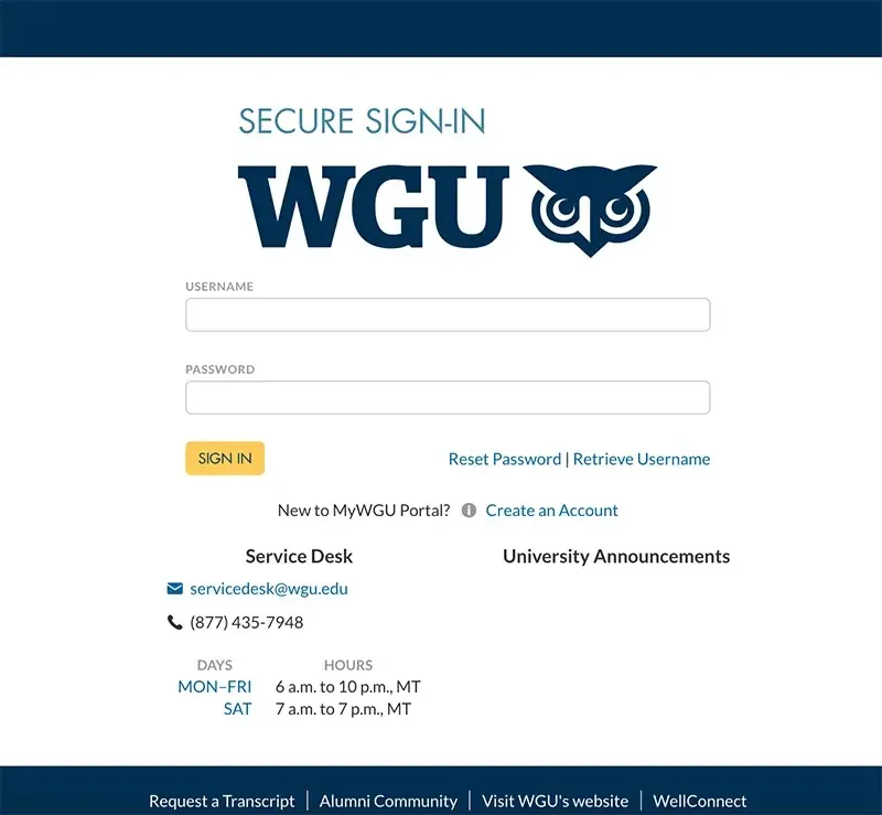 WGU-Student-Portal