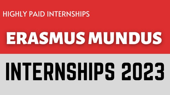 2023 Erasmus Mundus Internships 2023 Erasmus Mundus Internships