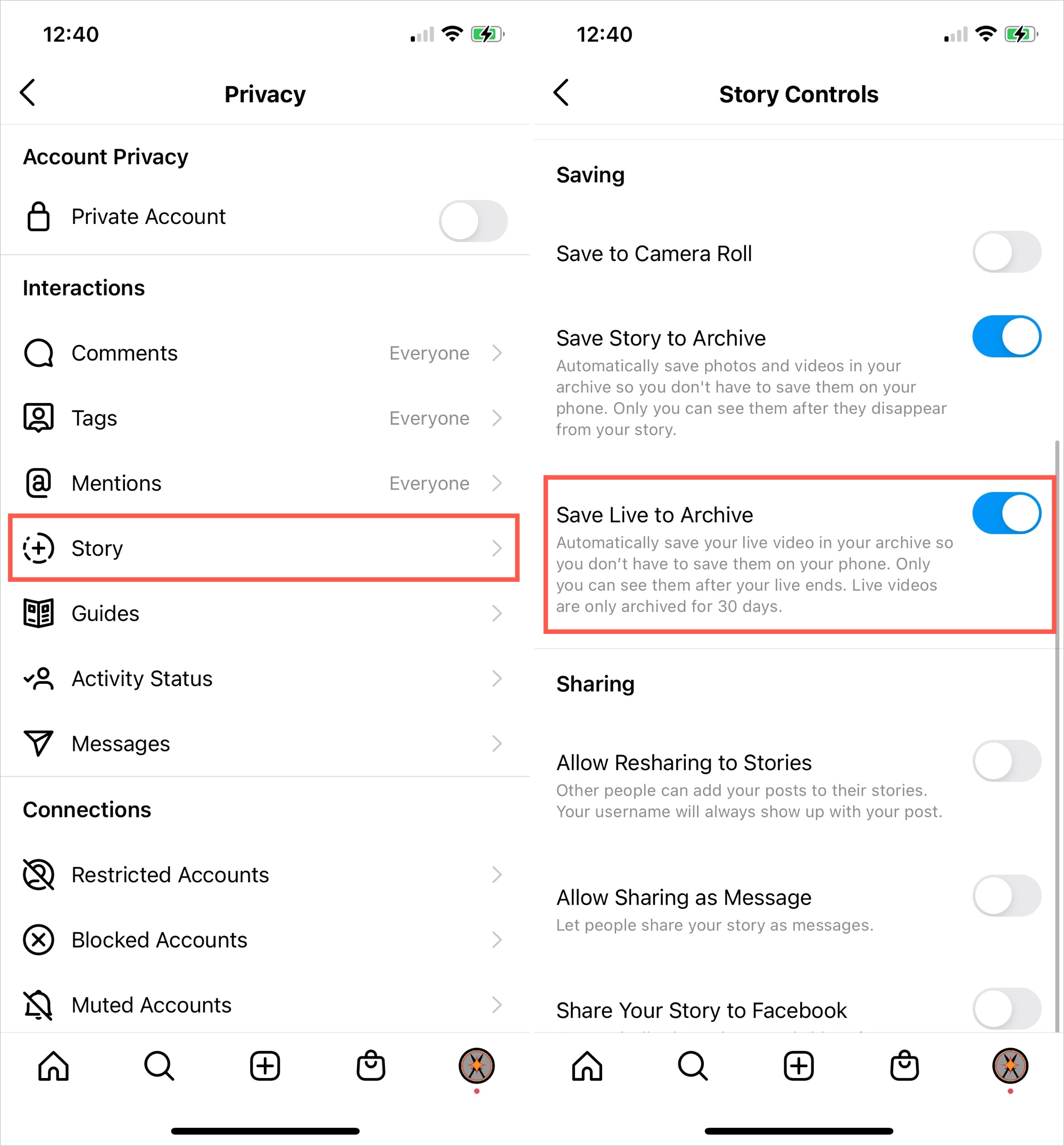 HOW TO ARCHIVE ON INSTAGRAM