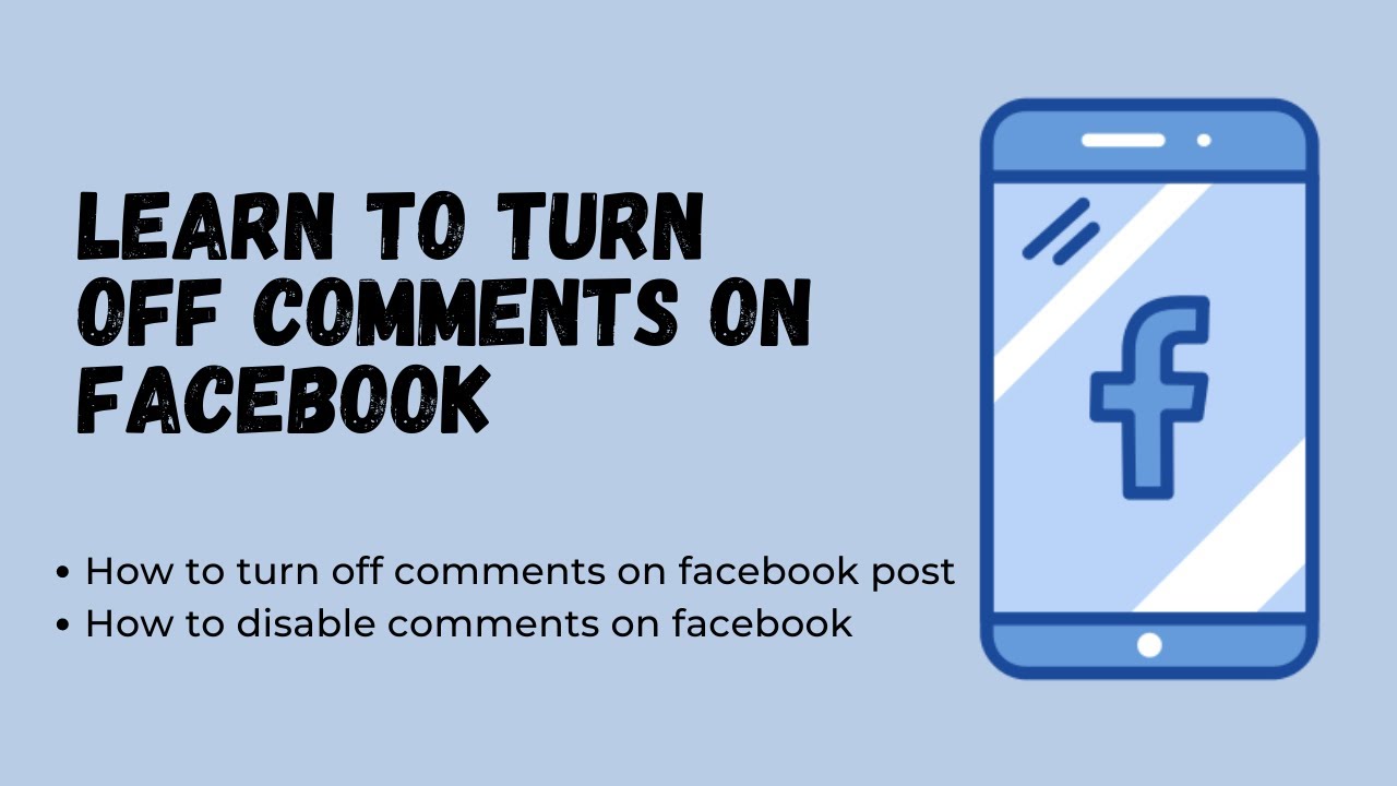 How to turn off comments on a Facebook post