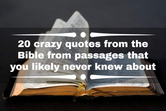 5 crazy quotes from the Bible from passages that you likely never knew about