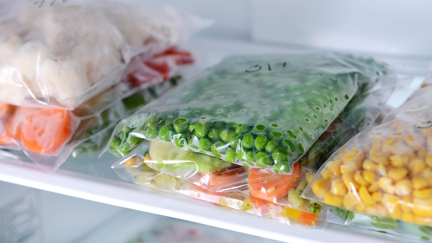 How long do frozen foods and vegetables last?