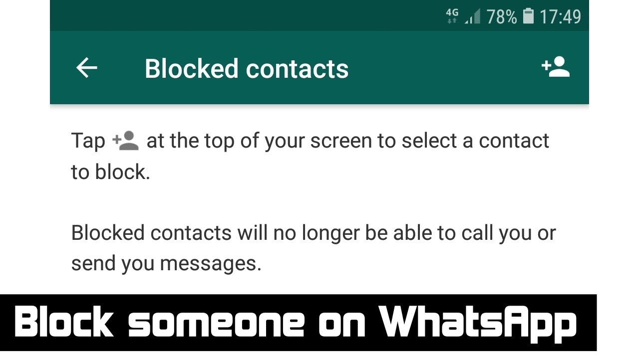 How to block someone on WhatsApp?