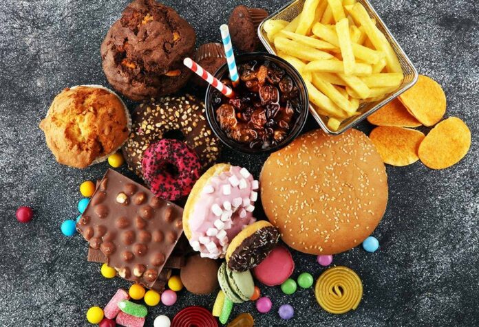 Processed foods with refined sugar