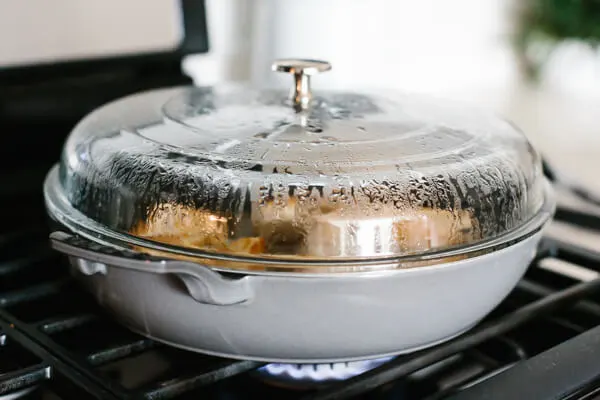 Use a Lid when cooking chicken