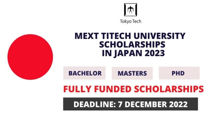 MEXT Titech University Scholarship in Japan