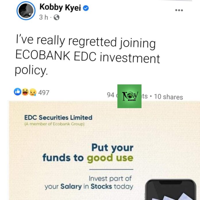Investors cry on Facebook over Ecobank EDC