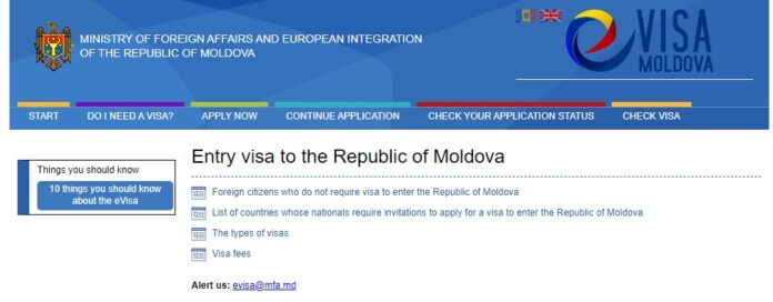 MOLDOVA ONLINE VISA APPLICATION PORTAL