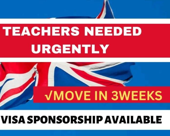 UK TEACHING VISA SPONSORSHIP JOBS