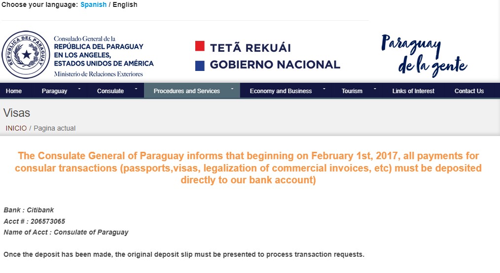 PARAGUAY ONLINE VISA APPLICATION PORTAL