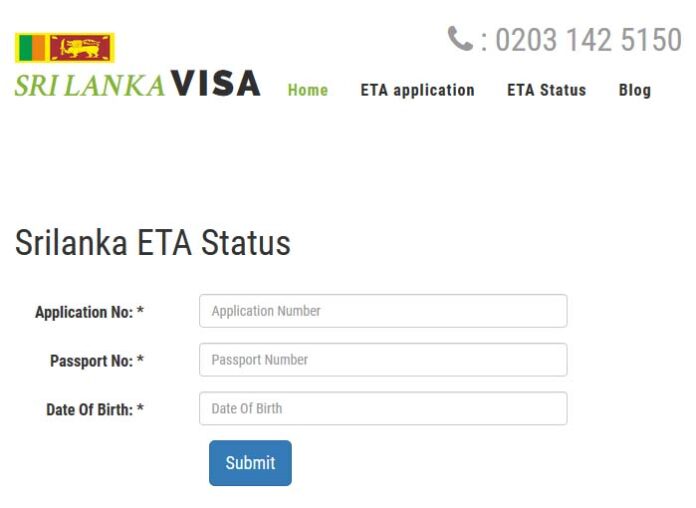SRI LANKA ONLINE VISA APPLICATION