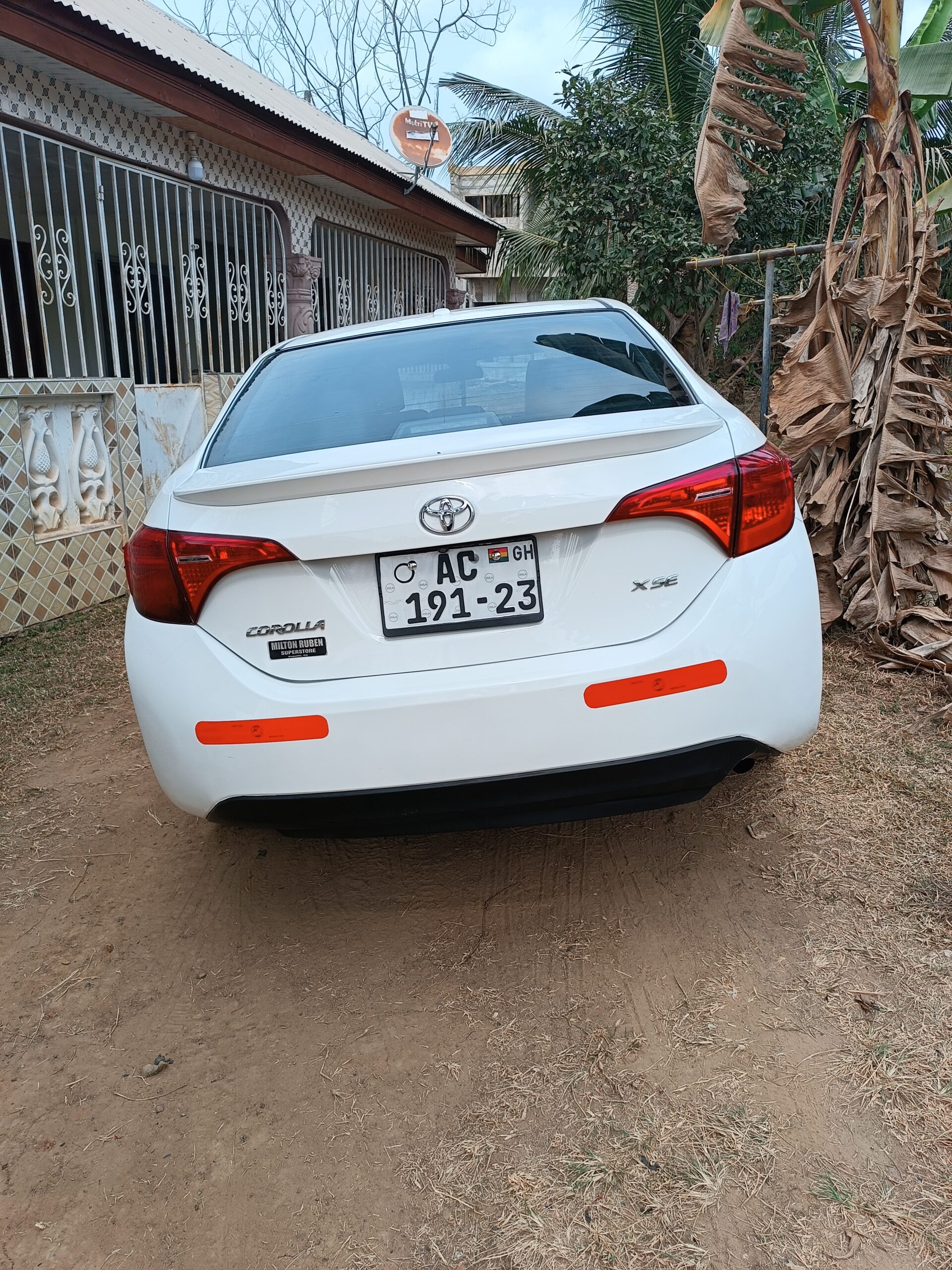 Rear view of the Toyota Corolla 2017