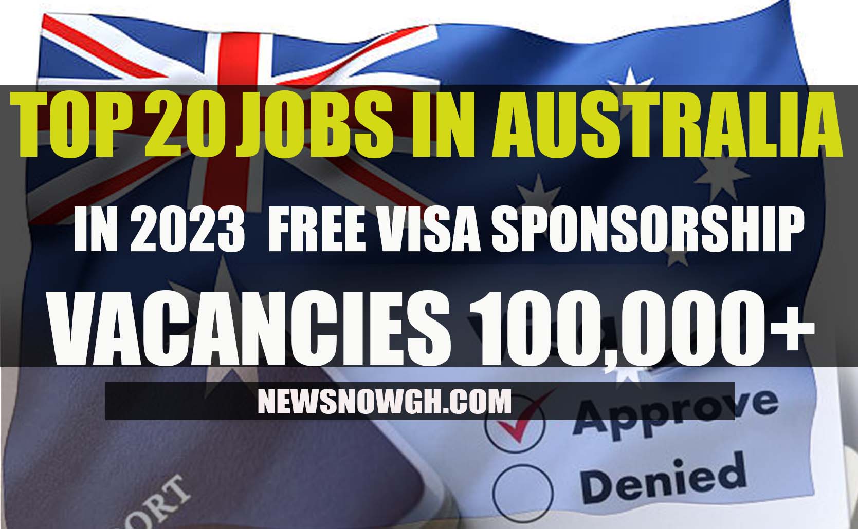 TOP 20 JOBS IN AUSTRALIA WITH VISA SPONSORSHIP