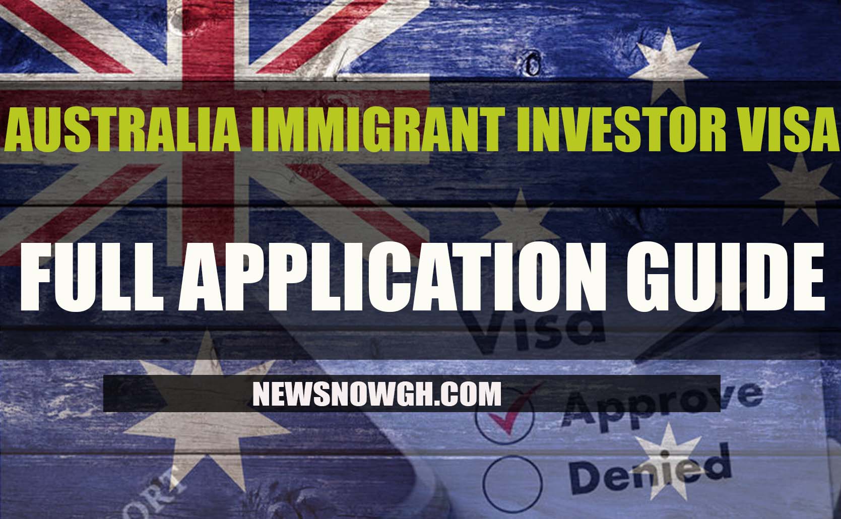 Australia Immigrant Investor Visa Full Application Guide 8000