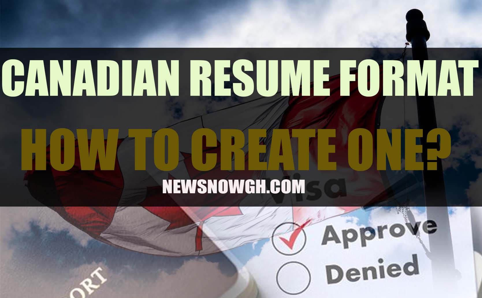 how to create canada resume
