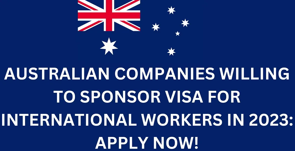 Australian Companies Providing Visa Sponsorship