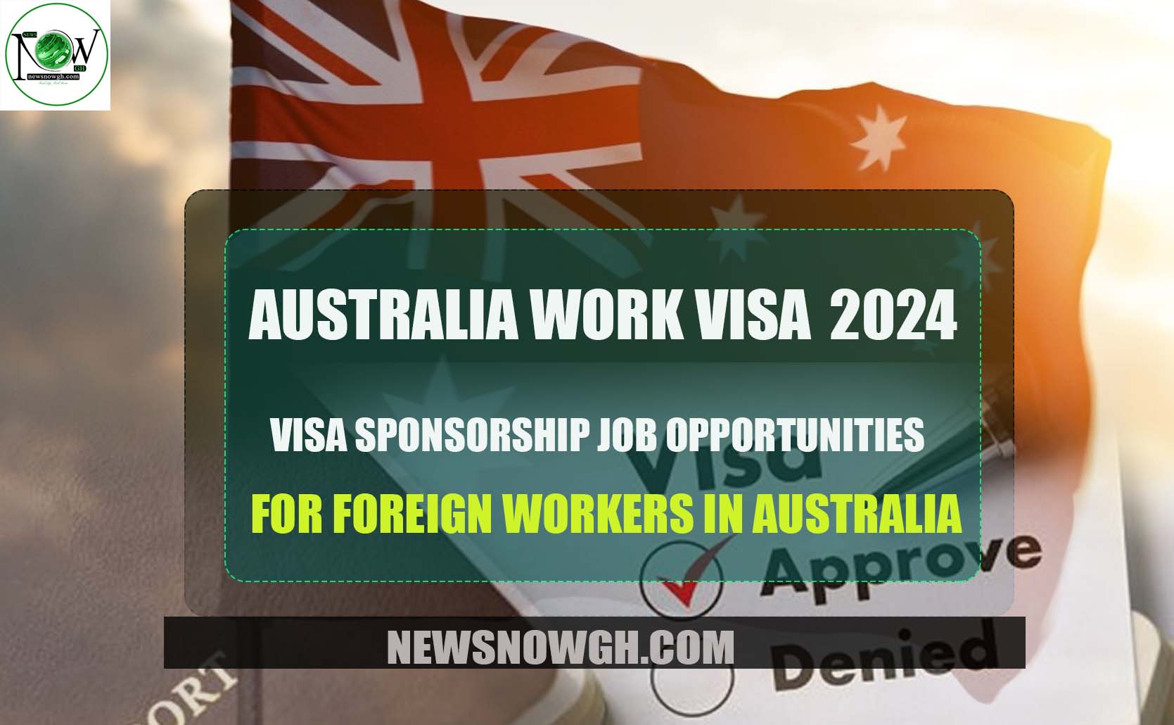 Visa Sponsorship Job Opportunities for Foreign Workers in Australia