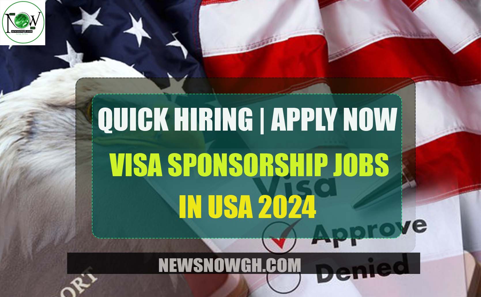Visa Sponsorship Jobs in USA 2024 Quick Hing Apply Now