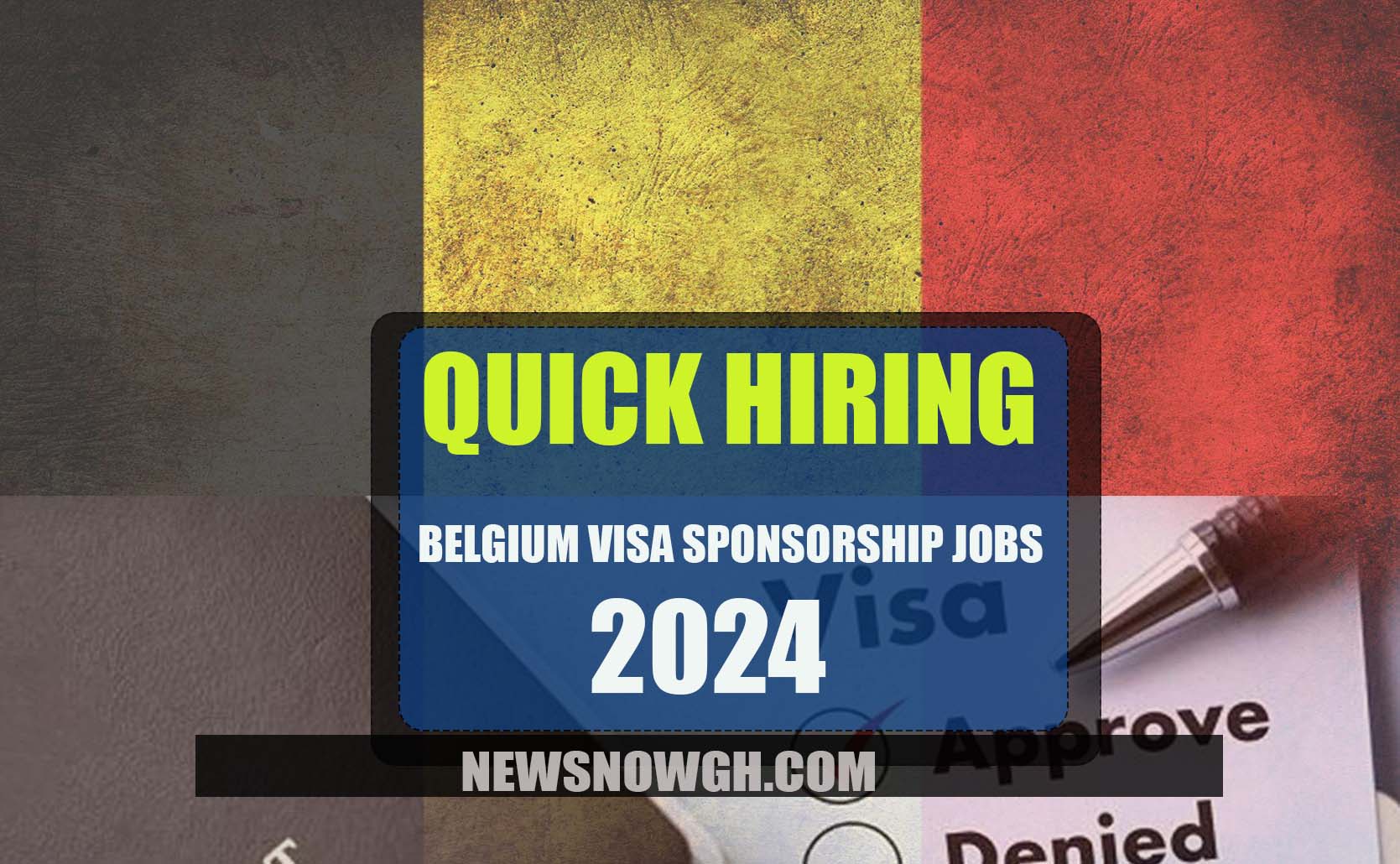 Belgium Visa Sponsorship Jobs 2024 Quick Hiring Apply Now