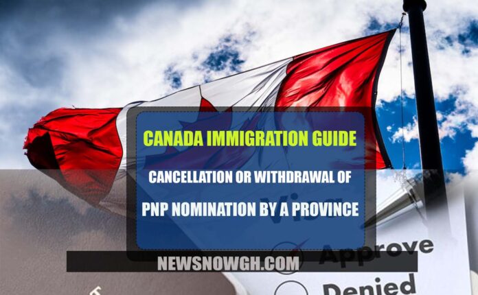 Withdrawal of PNP Nomination by a Province