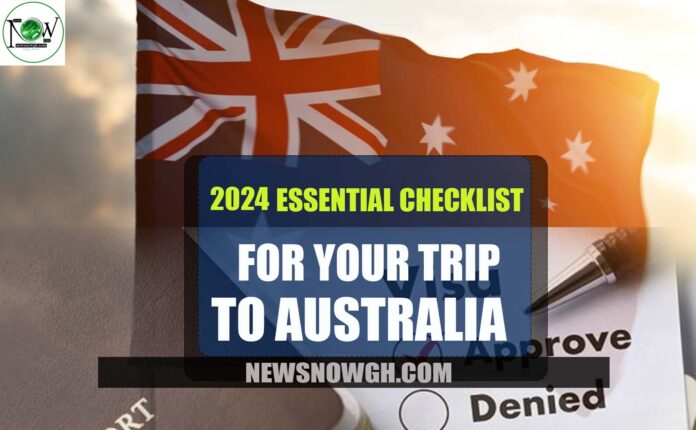 Australia Trip Checklist