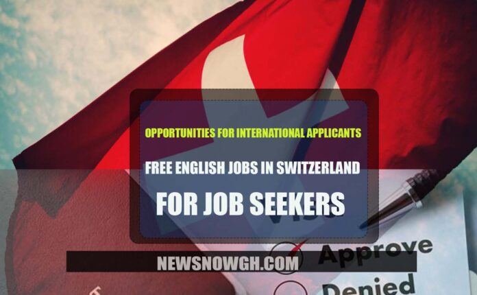 Free English Jobs in Switzerland