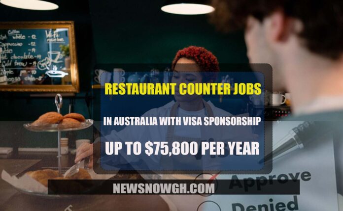 Restaurant Counter Jobs in Australia