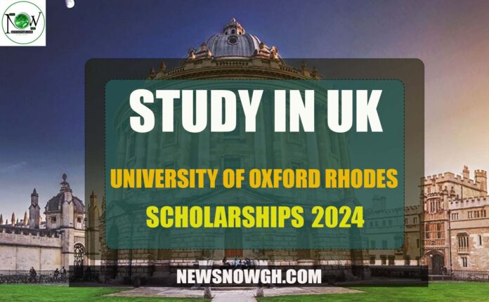 University of Oxford Rhodes Scholarship