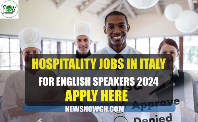Hospitality Jobs in Italy