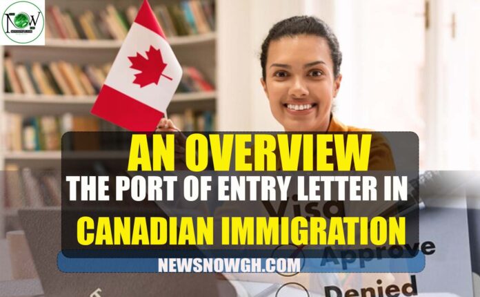 Entry Letter in Canadian immigration