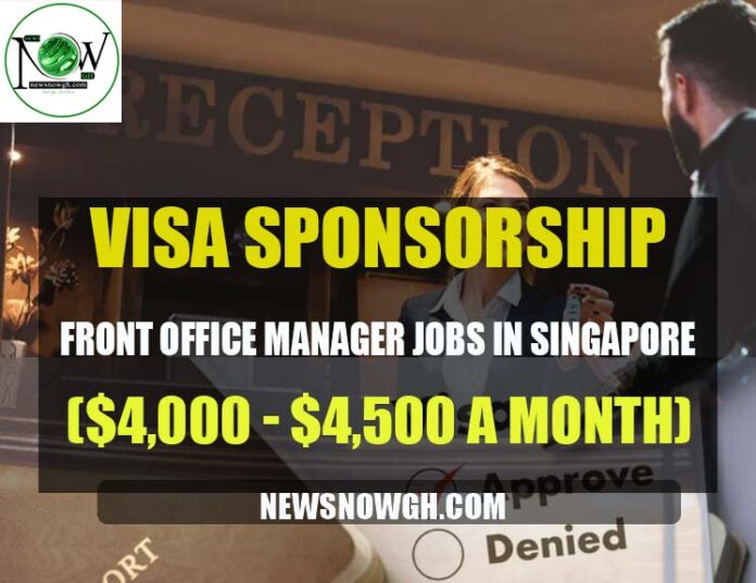 Front Office Manager Jobs in Singapore