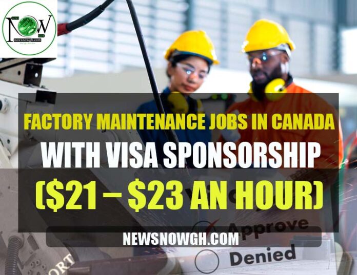 Factory Maintenance Jobs in Canada