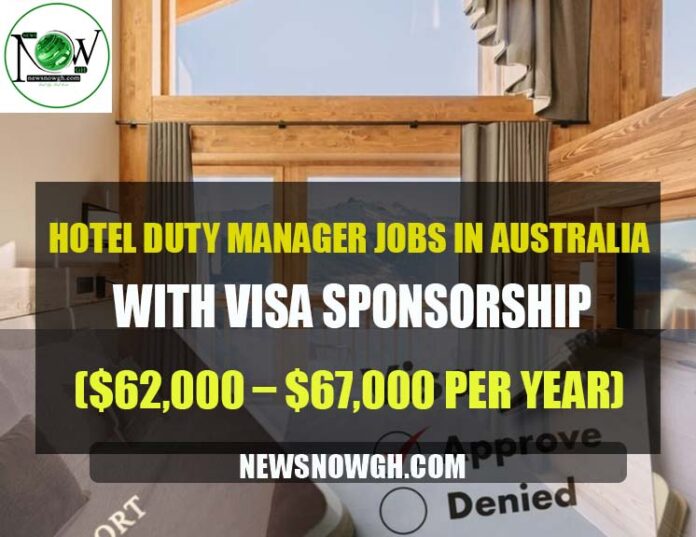 Hotel Duty Manager Jobs in Australia