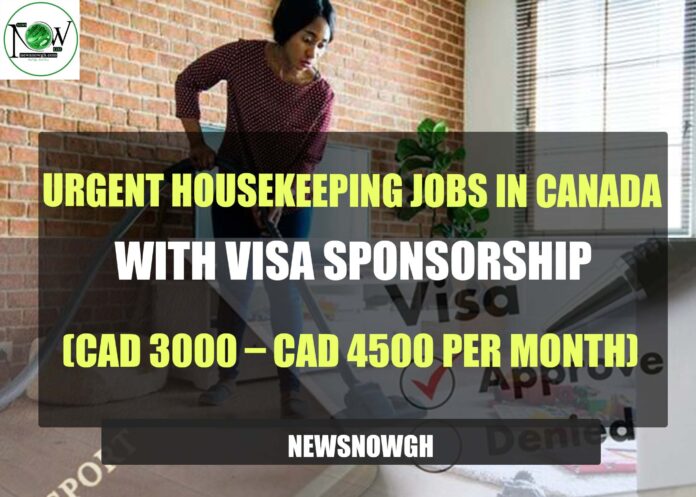 Urgent Housekeeping Jobs in Canada