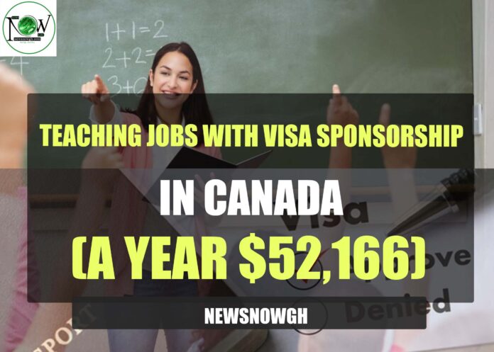 Teaching Jobs with Visa Sponsorship in Canada