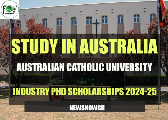 Australian Catholic University Industry PhD Scholarships