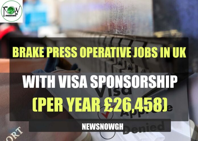 Brake Press Operative Jobs in UK