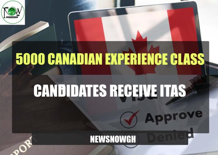 5000 Canadian Experience Class Candidates Receive ITAs