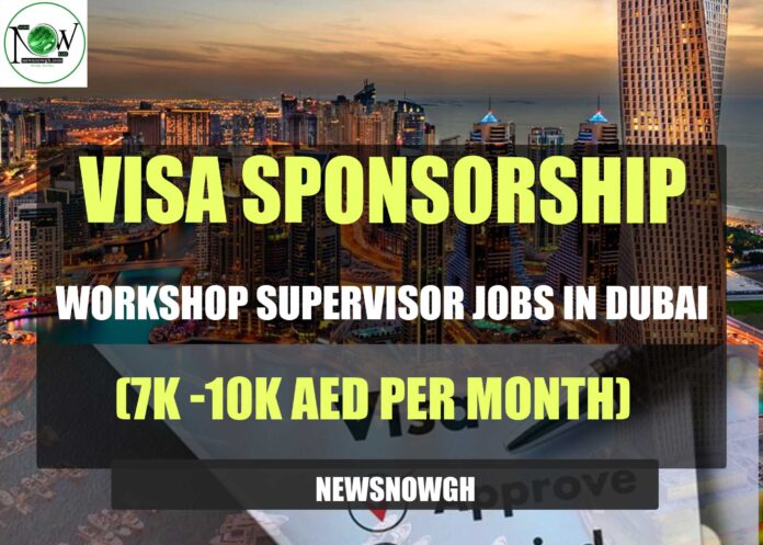 Workshop Supervisor Jobs in Dubai
