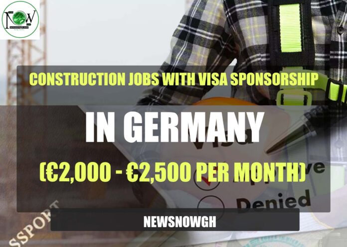 Construction Jobs with Visa Sponsorship in Germany