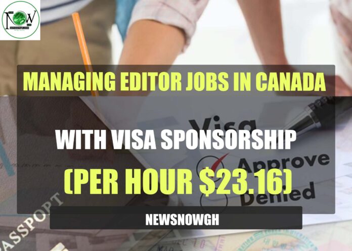 Managing Editor Jobs in Canada