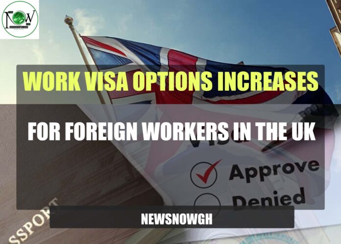 Work Visa Options Increases for Foreign Workers in the UK