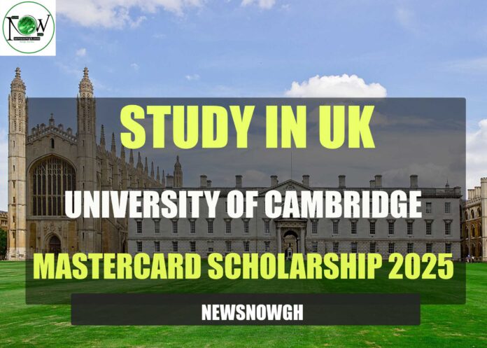 University of Cambridge Mastercard Scholarship